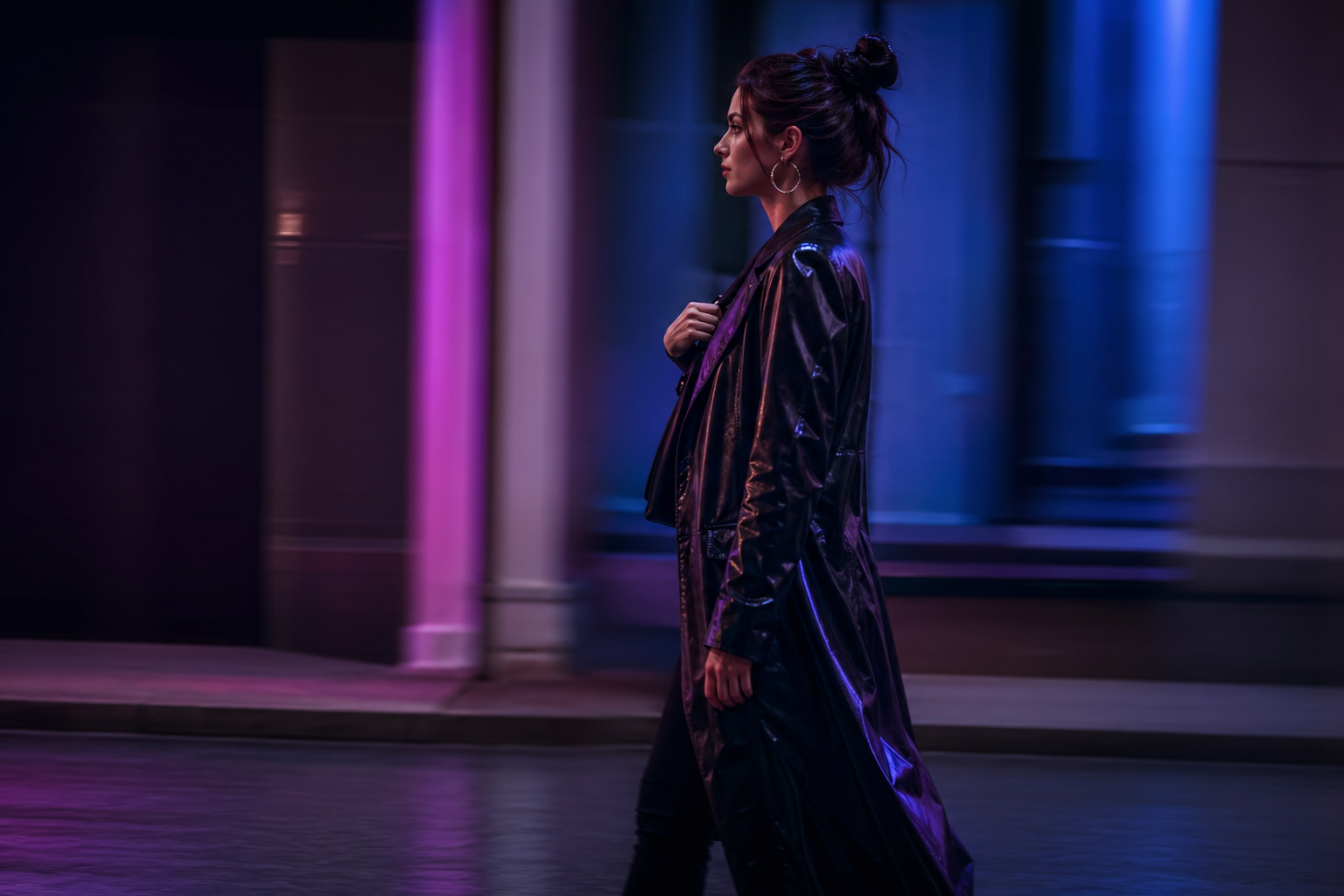 Illustrative still for camera movement: tracking left