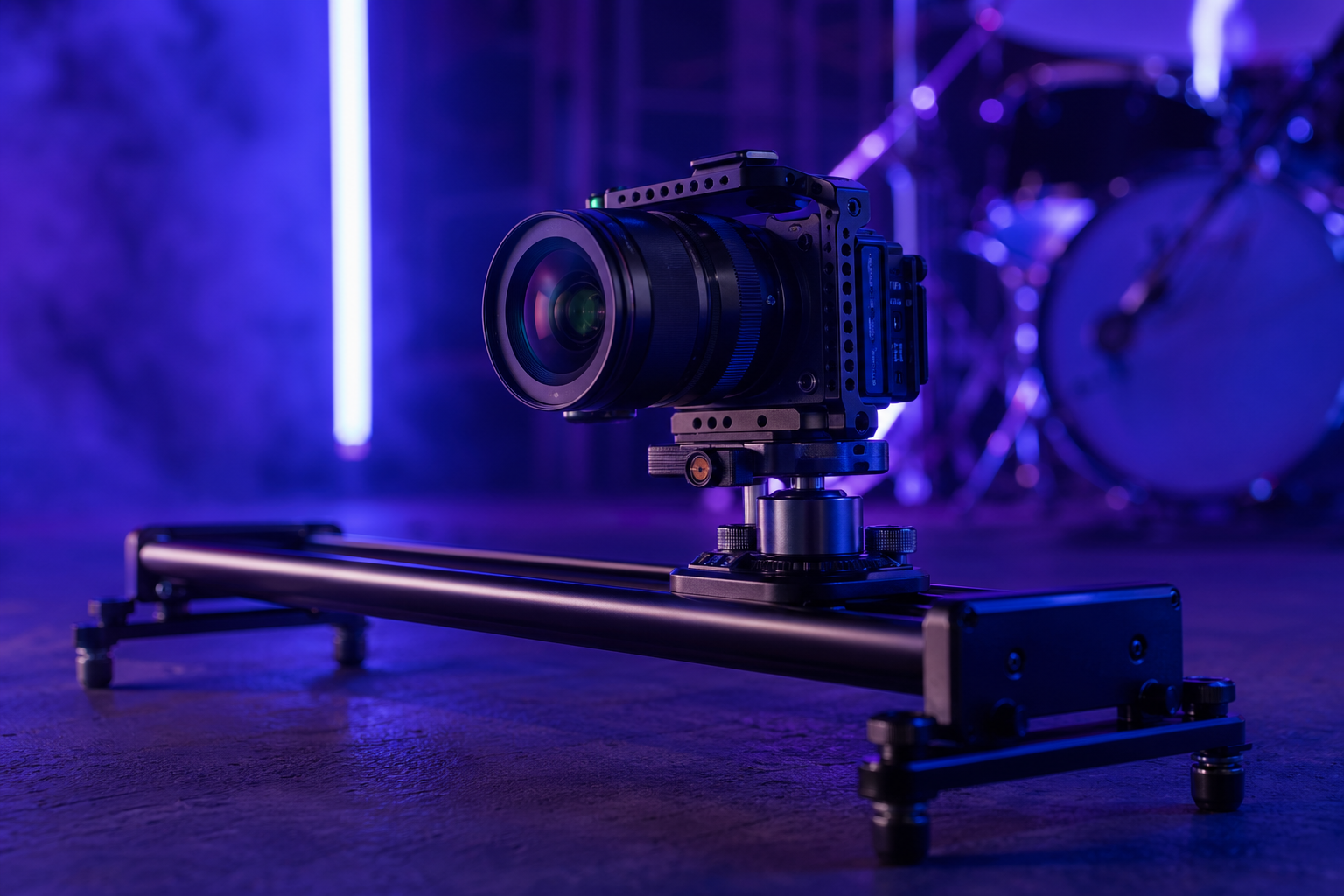 Illustrative still for camera rig: Slider